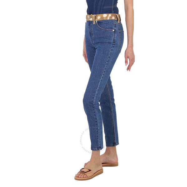 Burberry Blue Bambi Waisted High-rise Skinny Jeans