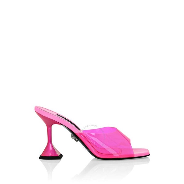 Philipp Plein Ladies PVC Strap Mid-Heel Sandals