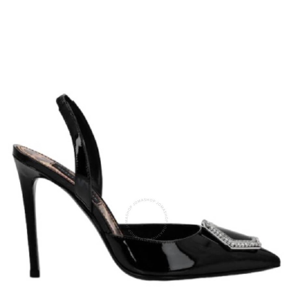 Philipp Plein Black Decollete Slingback High Heels