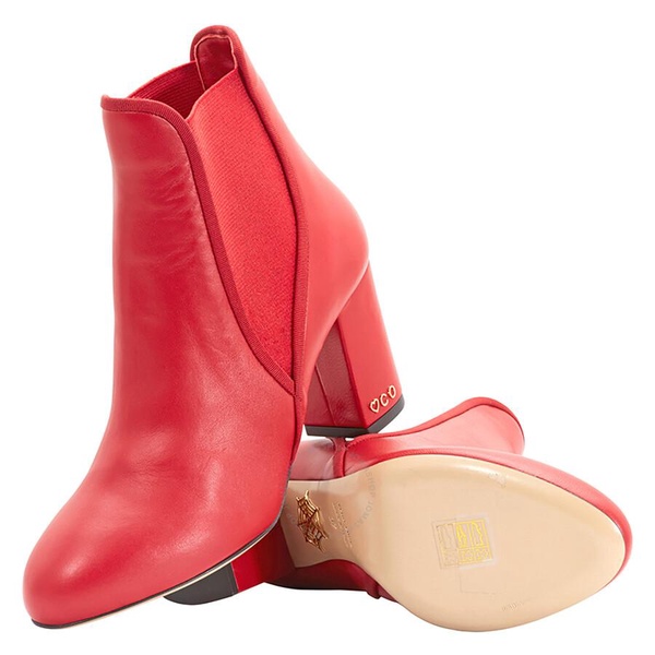 Charlotte Olympia Ladies Red XX Solid Calf Boots