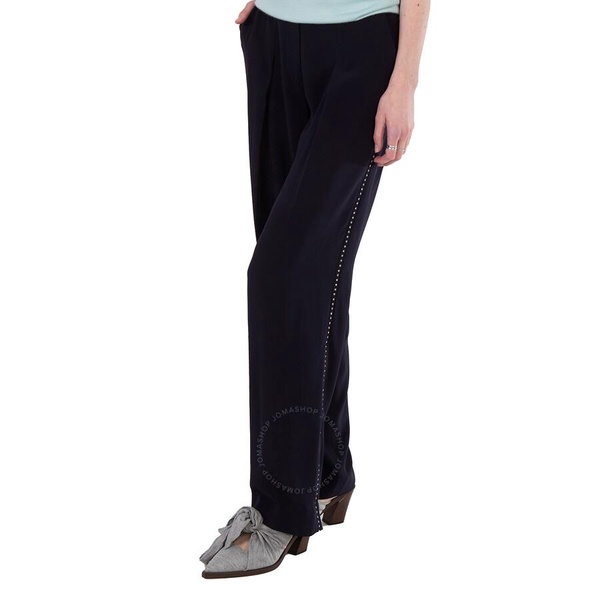 Victoria Beckham Ladies Midnight Slim Front Pleat Pants