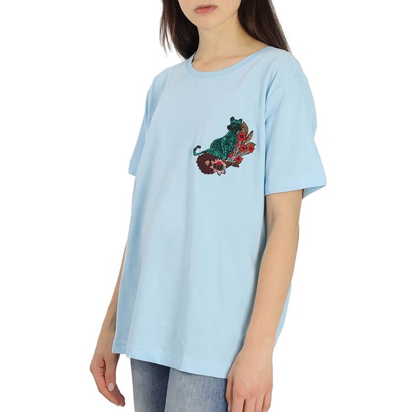 Essentiel Ladies Light Blue Rigo Embellished T-Shirt