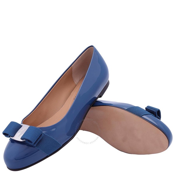 Salvatore Ferragamo Varina Ballet Flats In Blue