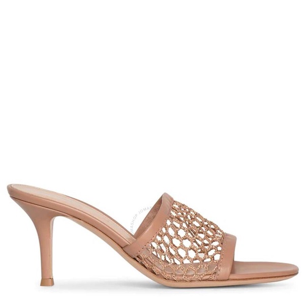 Gianvito Rossi Ladies Jamaica Praline Nappa Mule Sandals