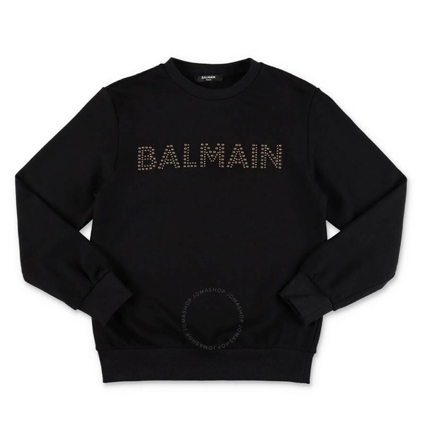 Balmain Kids Logo-Embellished Sweatshirt In Black