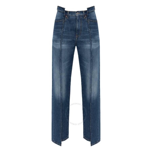 Victoria Beckham Deconstructed Straight Leg Denim Jeans