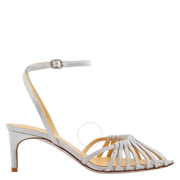 Giannico Silver Eve Slingback Sandals