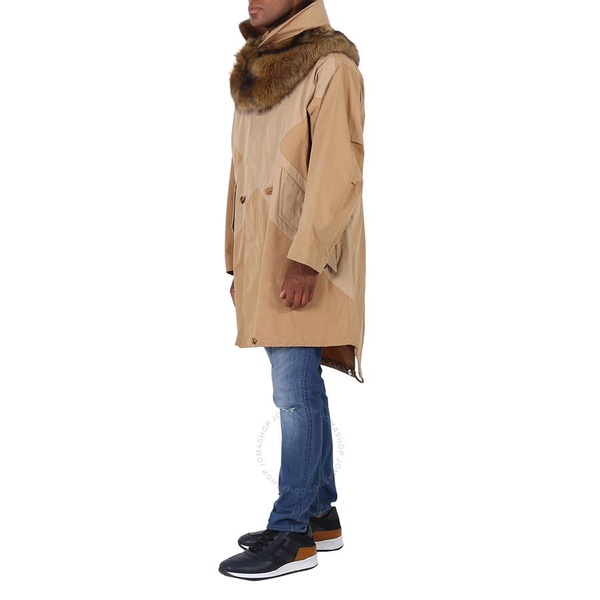 Burberry Cotton-twill Blend Parka Coat With Detachable Hood