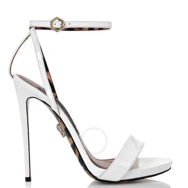 Philipp Plein Patent Leather Leopard High Heel Sandals