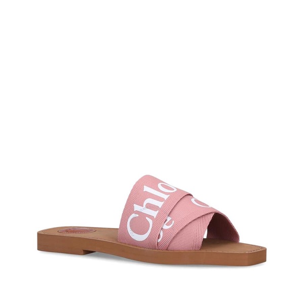 Chloe Woody Logo Flat Sandals