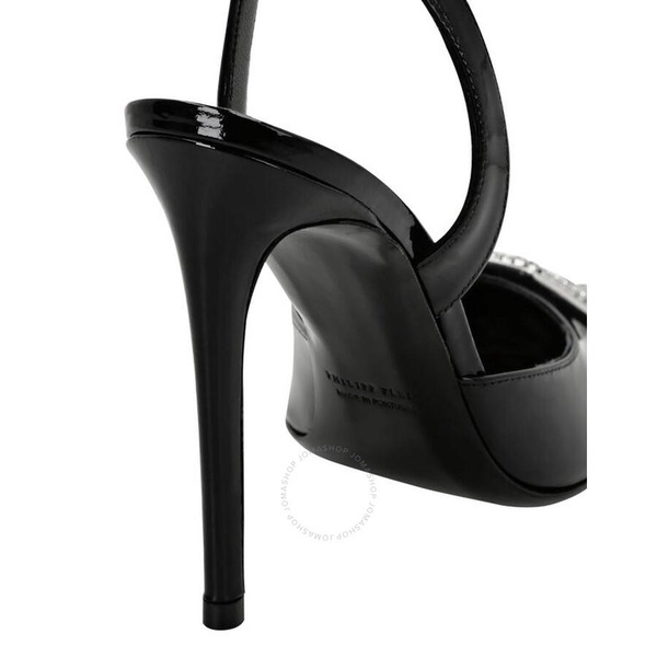 Philipp Plein Black Decollete Slingback High Heels