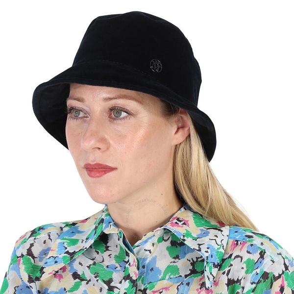 Maison Michel Ladies Navy Jason Velvet Bucket Hat