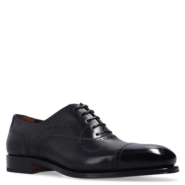 Salvatore Ferragamo Men's Black Leather Bridal Oxfords