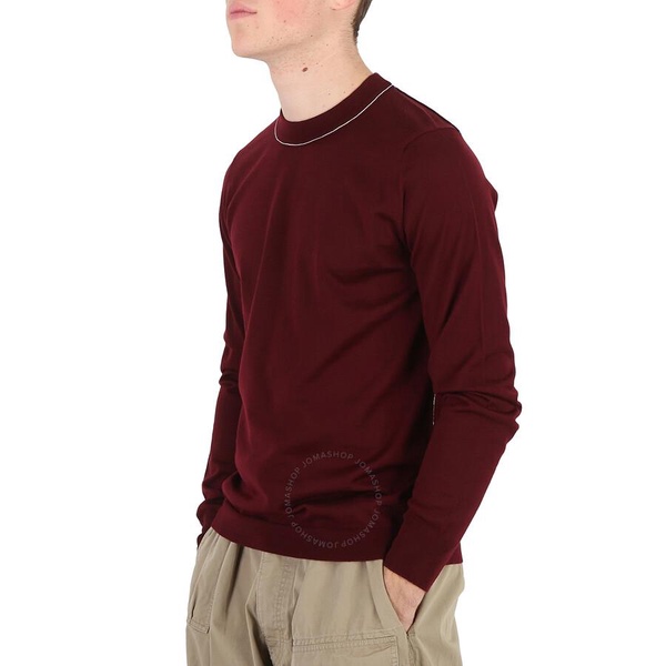 Maison Margiela Bordeaux Four-Stitch Crewneck Wool Blend Jumper