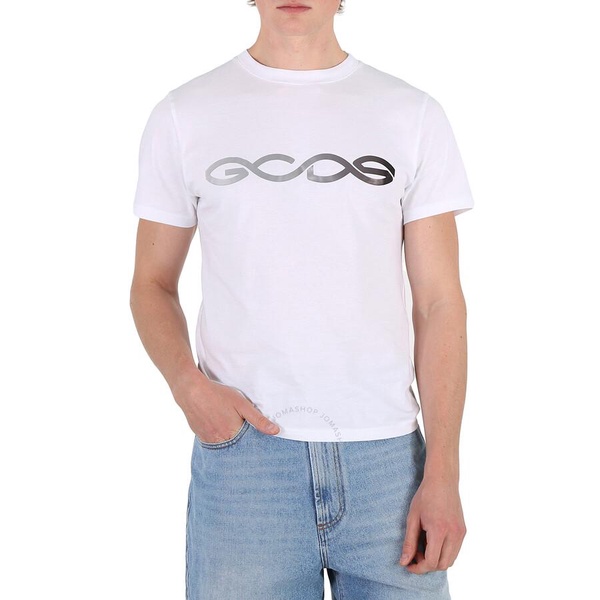 GCDS Reflective Logo Regular Cotton T-Shirt