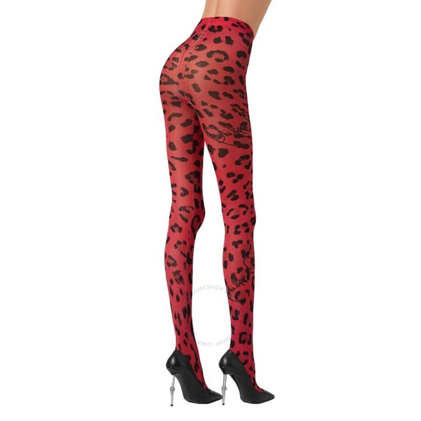 Philipp Plein Leopard Print Nylon Tights