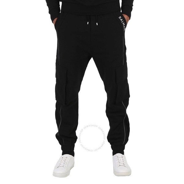 Balmain Men's Reflect Logo Cargo Track Pants