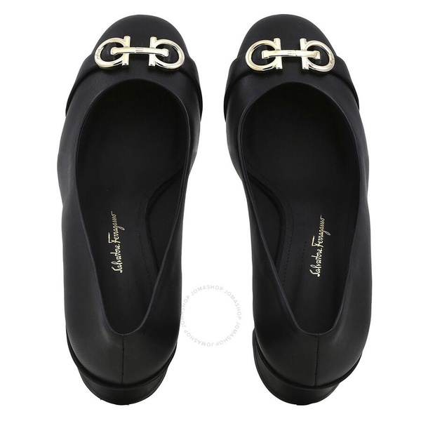 Salvatore Ferragamo Black Otilia 55 Double Gancini Bit Pumps