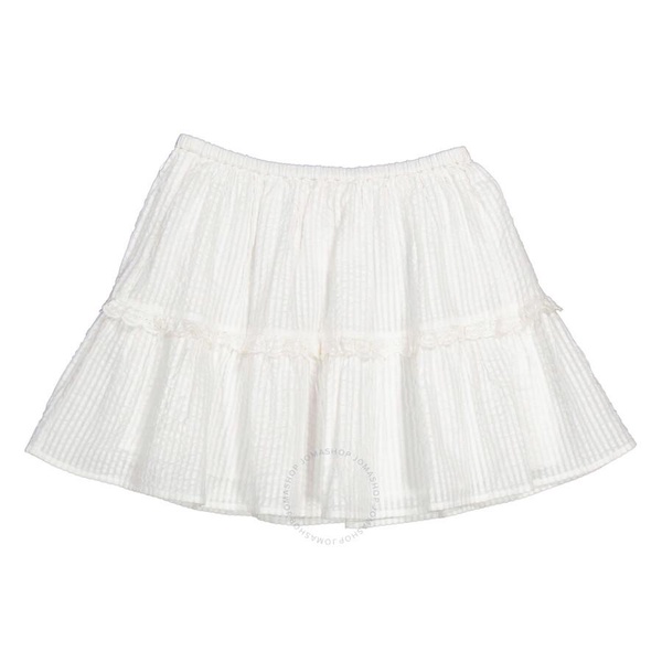 Bonpoint Blanc Lait Tiered Jupe Cattleya Cotton Skirt, Brand Size 12A