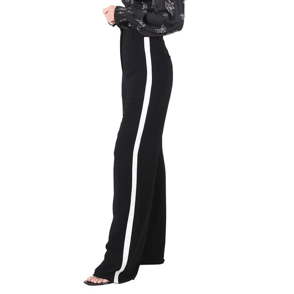 Burberry Ladies Pants Black Highwaist Wide Leg Trousers