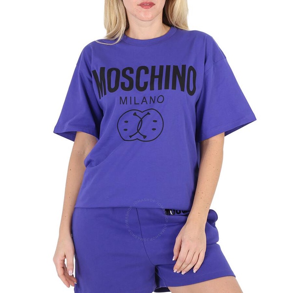 Moschino Fantasy Print Double Smile Logo T-Shirt