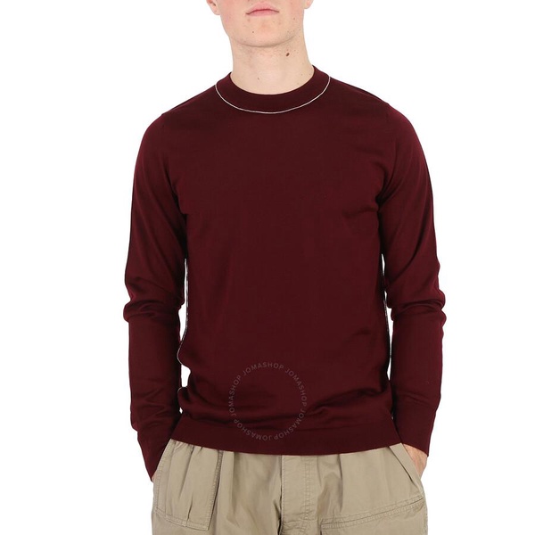 Maison Margiela Bordeaux Four-Stitch Crewneck Wool Blend Jumper