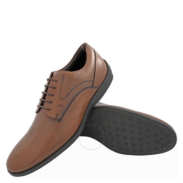 Tods Brown Leather Lace-Up Derby Shoes