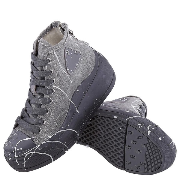 R13 Ladies Kurt High Top Sneakers With Paint Splatter