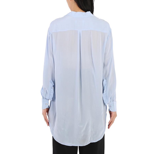 Essentiel Ladies Light Blue Ruffled Oversized Shirt