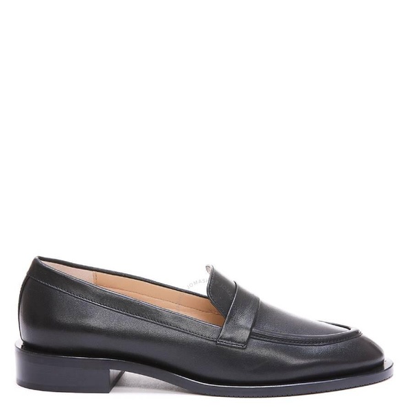 Stuart Weitzman Black Palmer Sleek Nappa Loafers