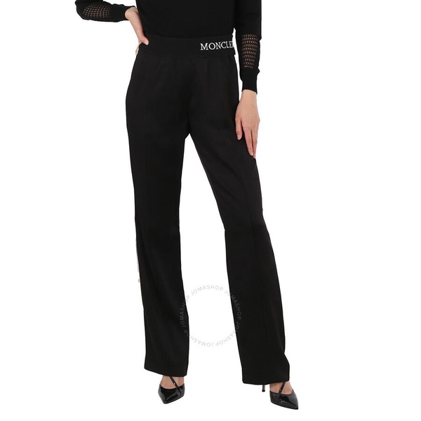 Moncler Ladies Side Stripe Tracksuit Pants in Black