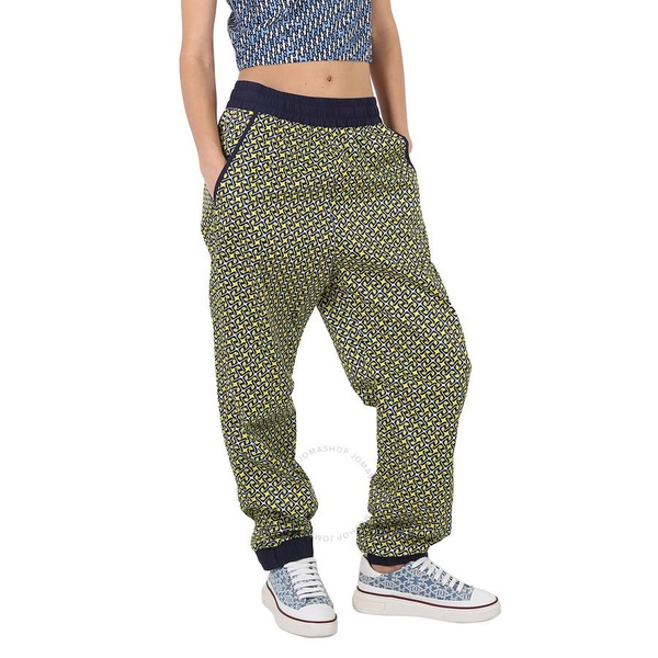 Moncler Ladies Yellow Lemon-print Track Pants