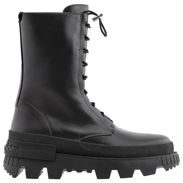 Moncler Black Vail Leather Ankle Boots