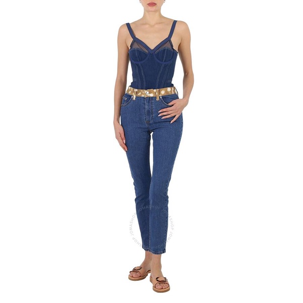 Burberry Blue Bambi Waisted High-rise Skinny Jeans