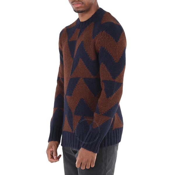 Moncler Men's Geometric Pattern Knitted Crewneck Sweater