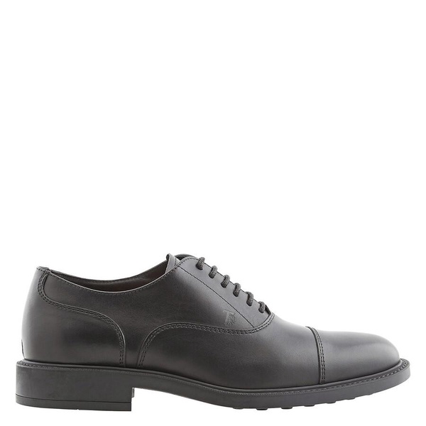 Tods Men's Black Leather Dress Oxford Lace Up