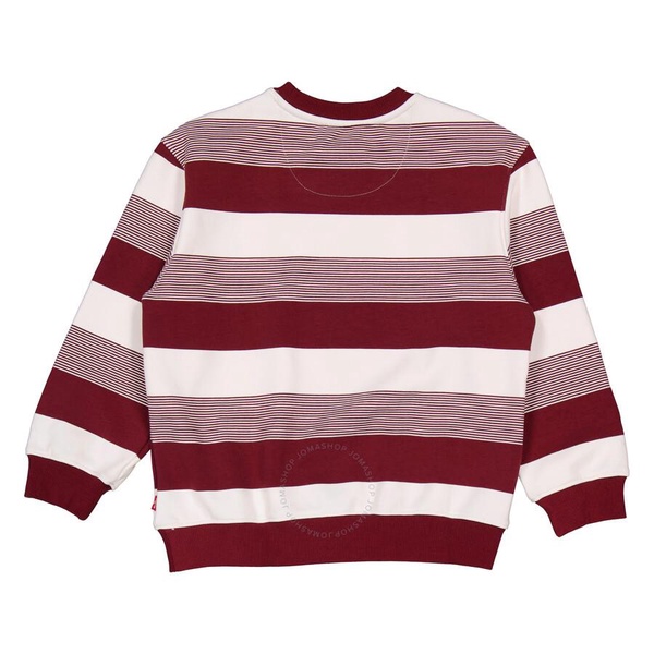 Levi's Boys Cabernet Stripe Crew Neck Sweatshirt