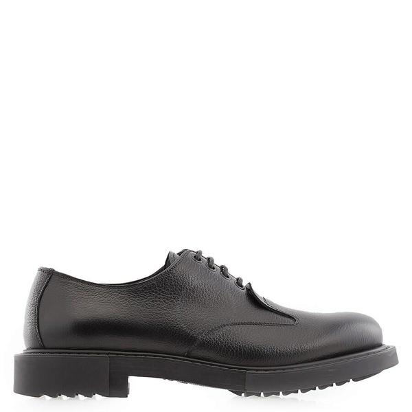 Salvatore Ferragamo Men's Black Leather Derby Shoes