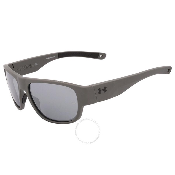 Under Armour Silver Rectangular Men's Sunglasses UA SCORCHER 0SIF/DC 60