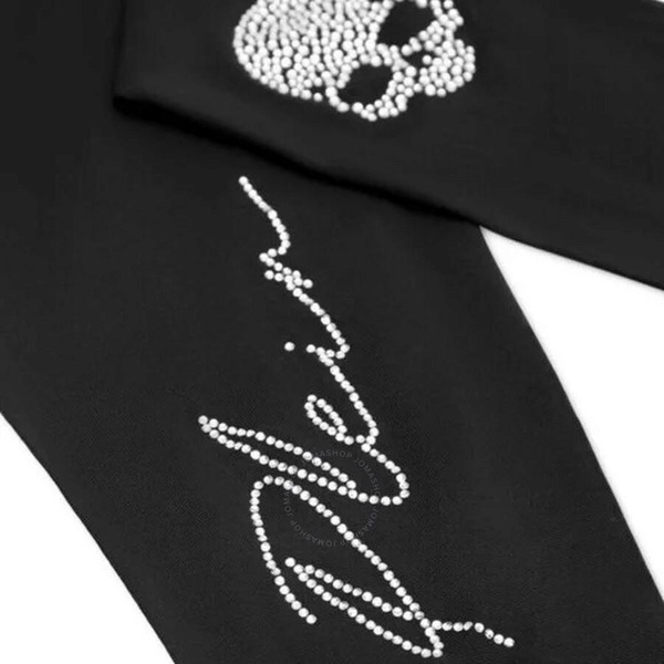 Philipp Plein Black Skull And Plein Nylon Tights