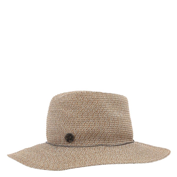 Maison Michel Natural/Camel Virginie Straw Fedora Hat