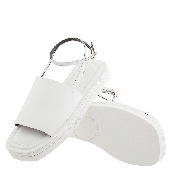 Victoria Beckham Ladies White Frances Calfskin Ankle Strap Sandals