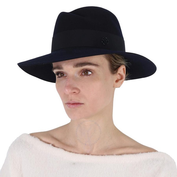 Maison Michel Ladies Navy Virginie Fedora Hat