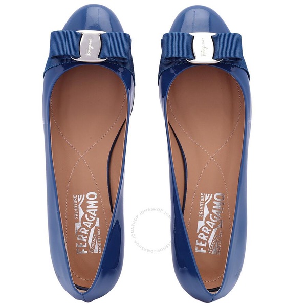 Salvatore Ferragamo Varina Ballet Flats In Blue