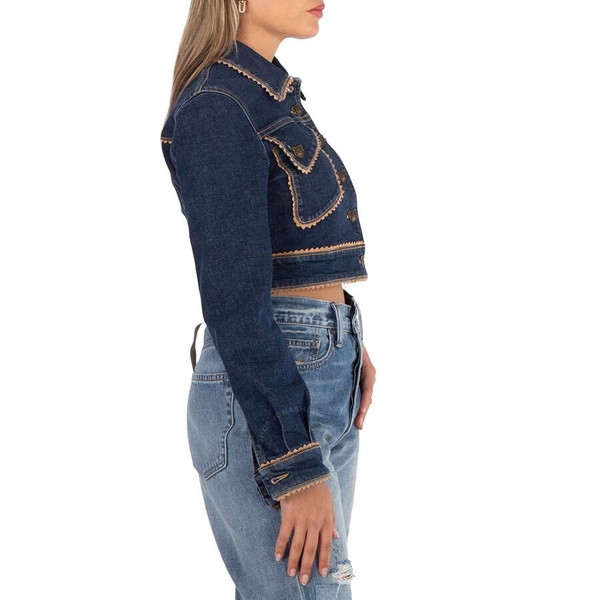 Moschino Passementerie Cropped Denim Jacket