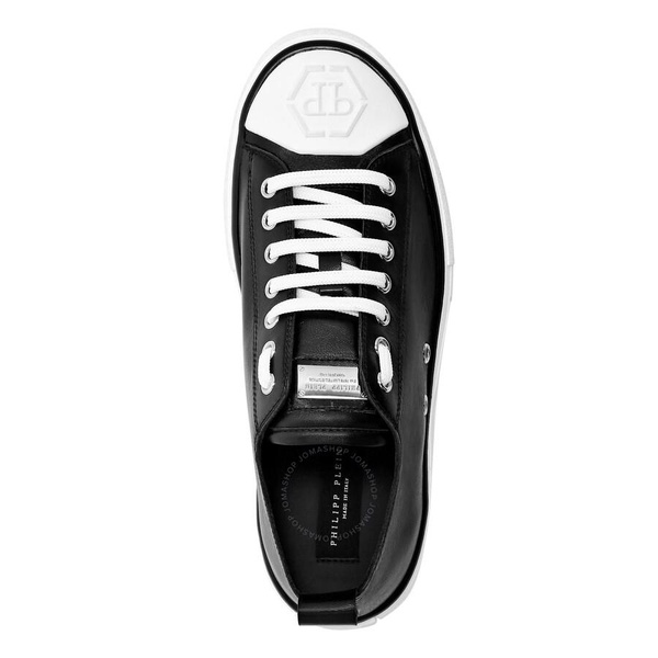 Philipp Plein Megastar Laminated Leather Low-Top Sneakers