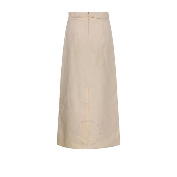 Zimmermann Ladies Cream Luminosity Pencil Midi Skirt