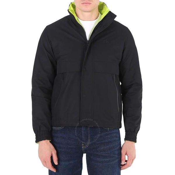 Calvin Klein Men's Black Reversible Stand Collar Jacket