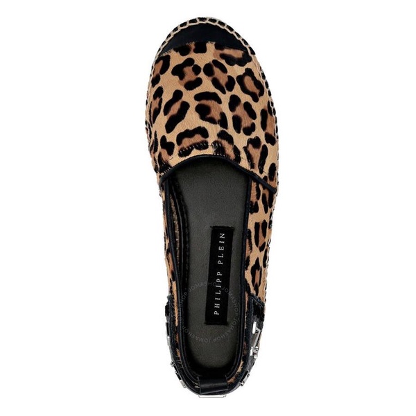 Philipp Plein Leopard Print Ponyskin Espadrilles