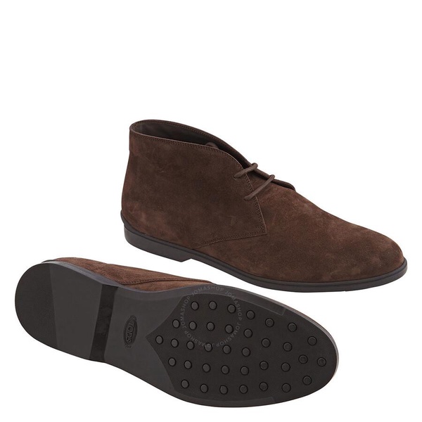 Tods Men's Dark Brown Suede Desert Boots